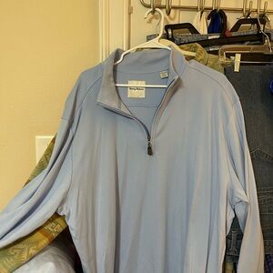 Tommy Bahama XXL Light Blue Quarter-Zip Pullover